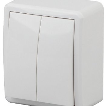 Выключатель Эра Эксперт 2кл белый (16)