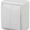 Выключатель Эра Эксперт 2кл подсветка белый (16)