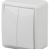 Выключатель Эра Эксперт 2кл подсветка белый (16)