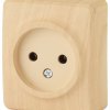 Розетка Эра Эксперт 1-ая без заземления сосна (24)