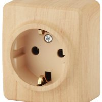 Розетка Эра Эксперт 1-ая с заземлением сосна (16)