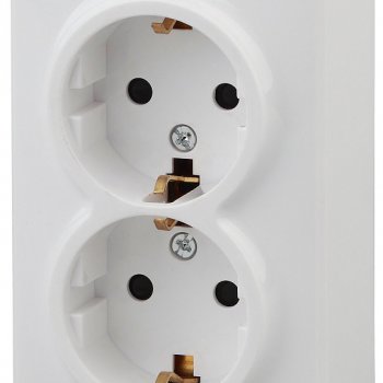 Розетка Эра Эксперт 2-ая с заземлением белый (12)