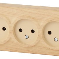 Розетка Эра Эксперт 3-ая без заземления сосна (8)