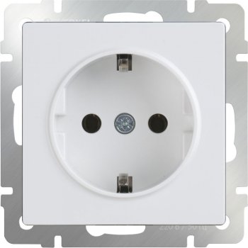 Механизм розетки Werkel 1-ая с заземлением белый (10)