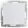 Механизм розетки Werkel 1-ая с заземлением крышка белый (10)