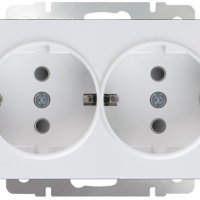 Механизм розетки Werkel 2-ая с заземлением белый (10)