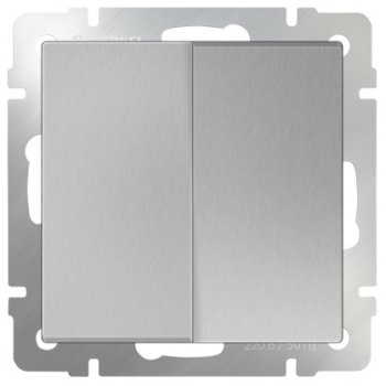 Механизм выключателя Werkel 2кл серебро (10)