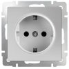Механизм розетки Werkel 1-ая с заземлением серебро (10)