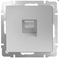 Механизм розетки Werkel RJ11 серебро (10)