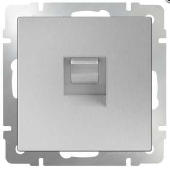 Механизм розетки Werkel RJ11 серебро (10)