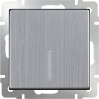 Механизм выключателя Werkel 1кл подсветка глянцевый никель (10)