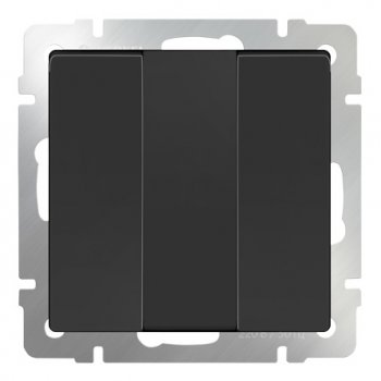 Механизм выключателя Werkel 3кл чёрный матовый (10)