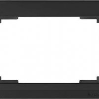 Рамка Werkel Stark 1-ая для 2-й розетки чёрный матовый (10)