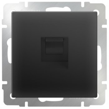 Механизм розетки Werkel RJ45 чёрный матовый (10)