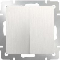 Механизм выключателя Werkel 2кл перламутровый рифлёный (10)