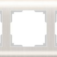 Рамка Werkel Stream 3-ая перламутр рифленый (10)