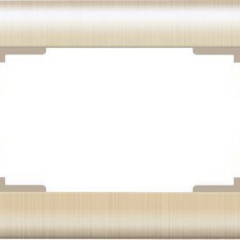 Рамка Werkel Stream 1-ая для 2-й розетки шампань рифл (10)