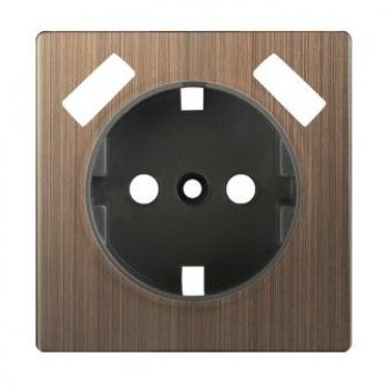 Накладка Werkel 1-ая+USBx2 с заземлением бронза (14)