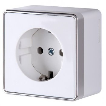 Розетка Werkel Gallant 1-ая с заземлением белый (10)