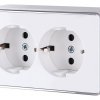 Розетка Werkel Gallant 2-ая с заземлением белый (5)