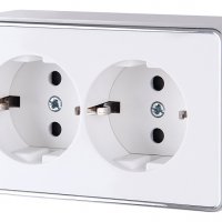 Розетка Werkel Gallant 2-ая с заземлением белый (5)