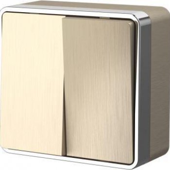 Выключатель Werkel Gallant 2кл шампань рифлёный (10)