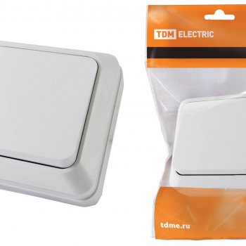 Выключатель TDM Ладога 1кл. белый (10/200)