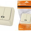Выключатель TDM Ладога 2кл. крем подсветка (10/200)