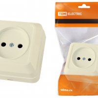 Розетка TDM Ладога 1-ая слоновая кость б/з (10/200)