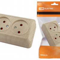 Розетка TDM Ладога 2-ая сосна б/з (10/100)