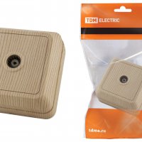 Розетка TDM Ладога TV сосна (10/100)