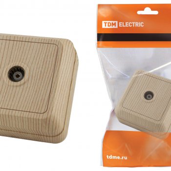 Розетка TDM Ладога TV сосна (10/100)