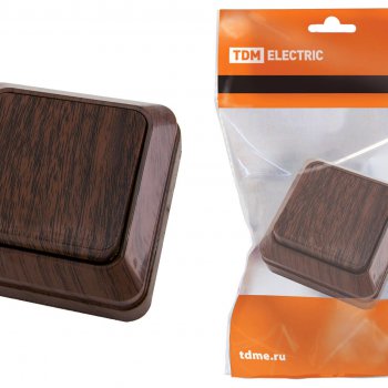 Выключатель TDM Ладога 1кл. бук (10/200)
