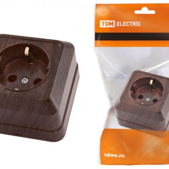 Розетка TDM Ладога 1-ая бук с/з керамика (10/200)
