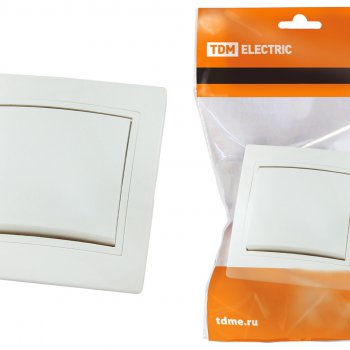 Выключатель TDM Таймыр 1кл. белый (10/100)