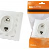 Розетка TDM Таймыр RJ11+RJ45 белая (10/200)
