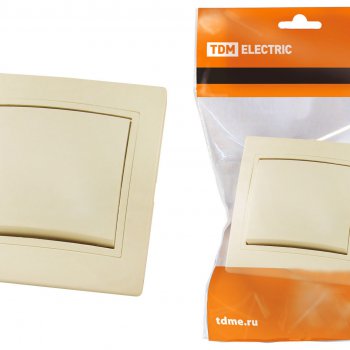 Выключатель TDM Таймыр 1кл. крем (10/100)