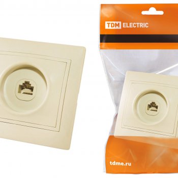 Розетка TDM Таймыр RJ45 крем (10/200)