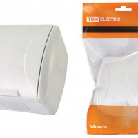 Розетка Селигер 1-ая с/з IP54 белый TDM (10)