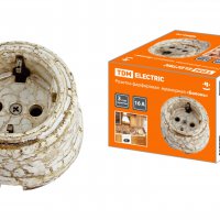 Розетка TDM Болонь 1-ая с/з фарфор. мрамор (6)