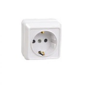 Розетка IEK Октава 1-ая белый с/з (30/360)