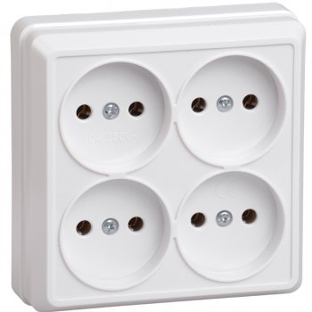 Розетка IEK Октава 4-ая белый б/з (20/192)