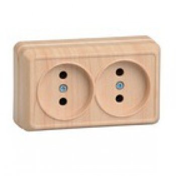 Розетка IEK Октава 2-ая сосна б/з (24/288)