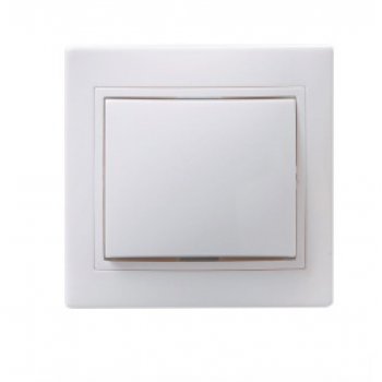 Выключатель IEK Кварта 1кл. белый проходной (10/200)