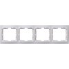 Рамка IEK Кварта белая 4-ая (19/380)