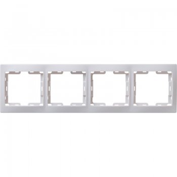 Рамка IEK Кварта белая 4-ая (19/380)