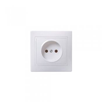 Розетка IEK Кварта 1-ая белый б/з (10/200)