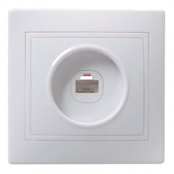 Розетка IEK Кварта RJ45 белая (10/200)