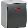 Выключатель IEK Форс 1кл. подсветка IP54 (10/100)