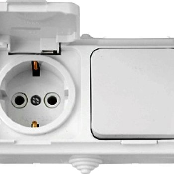 Блок Пралеска IP54 1кл. + розетка с/з (25)